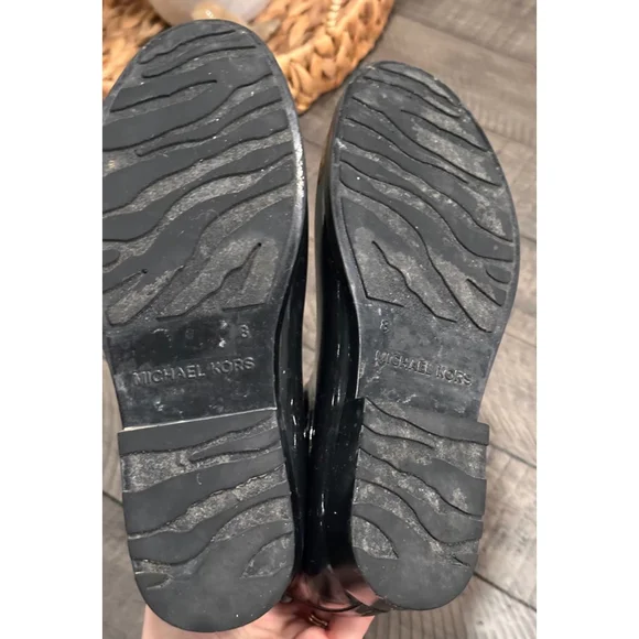 Women's Michael Kors Black Rain Boots Size 8 - Picture 3 of 3